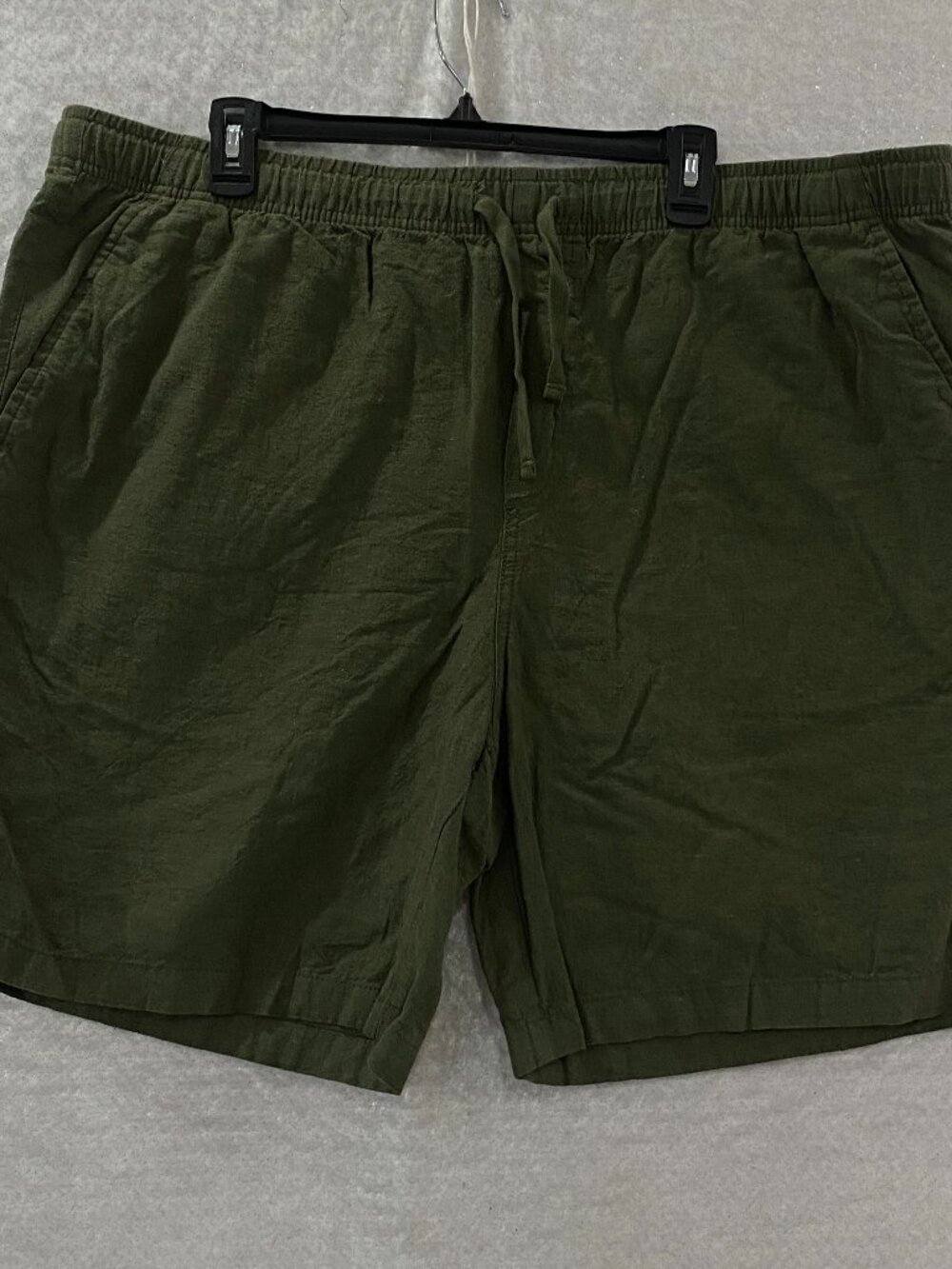 Old Navy Men's Linen-Blend 7-inch Pull On Jogger Shorts XXL Tall Green 42x7.